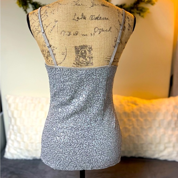 “EXPRESS” Silver sequins cami top, Small, great condition, used once - Picture 4 of 5